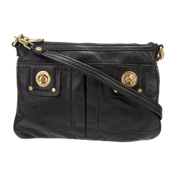 Marc by Marc Jacobs Totally Turnlock Percy Crossbody Black Gold - Picture 3 of 16